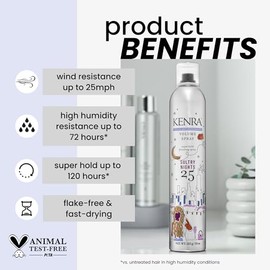 Kenra Professional Volume Spray 25 Sultry Nights 50% | Super Hold Finishing & Styling Hairspray | Flake-free & Fast-drying | Wind & Humidity Resistance | All Hair Types | 10 oz.