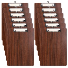 Clipboards,12 Pack Wooden Clipboard Hardboard,Standard A4 Letter Size Wood Clip Boards for Office School Business Classroom