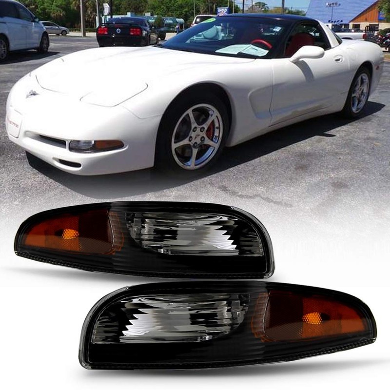 ACANII - For 1997-2004 Chevy Corvette C5 Black Housing Bumper