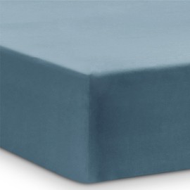 Bedsure Super King Fitted Sheet - Bed Sheets Extra Deep Pocket 16 Inches (40 cm), Soft Brushed Polyester Microfiber Material for Super King Bed, Grey-blue, 180x200cm