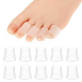10 Pack Silicone Toe Sleeve Pinky Toe Protector Gel Toe Sleeves Breathable Open Cushions Little Protectors For Rubbing Corn Blister Toenails Loss Hammer Toes