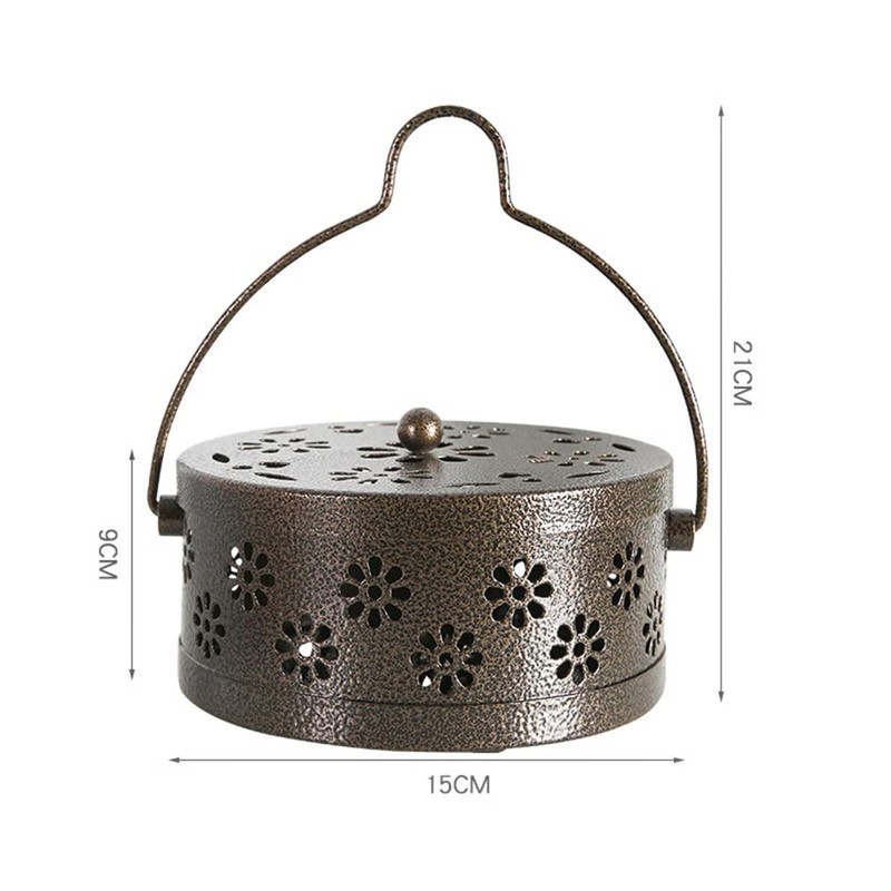 CENPEK Mosquito Coil Holder, Retro Portable Mosquito Incense Burner for
