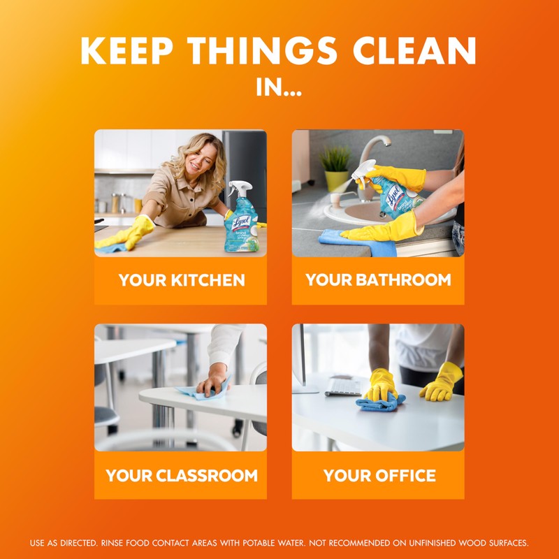 Lysol All Purpose Cleaner Spray, Multi-Purpose Disinfecting Spray, Kitchen &