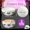 Wiwiqing 2 Pcs Halloween Candy Bowls Skeleton Skull Plastic Bowl