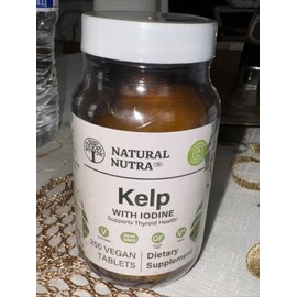 LARGER 250 Vegan Tablets Natural Nutra Kelp with Iodine ????????