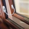 XFORT® 4 Pack White Lockable Window Restrictor with Key, 20cm