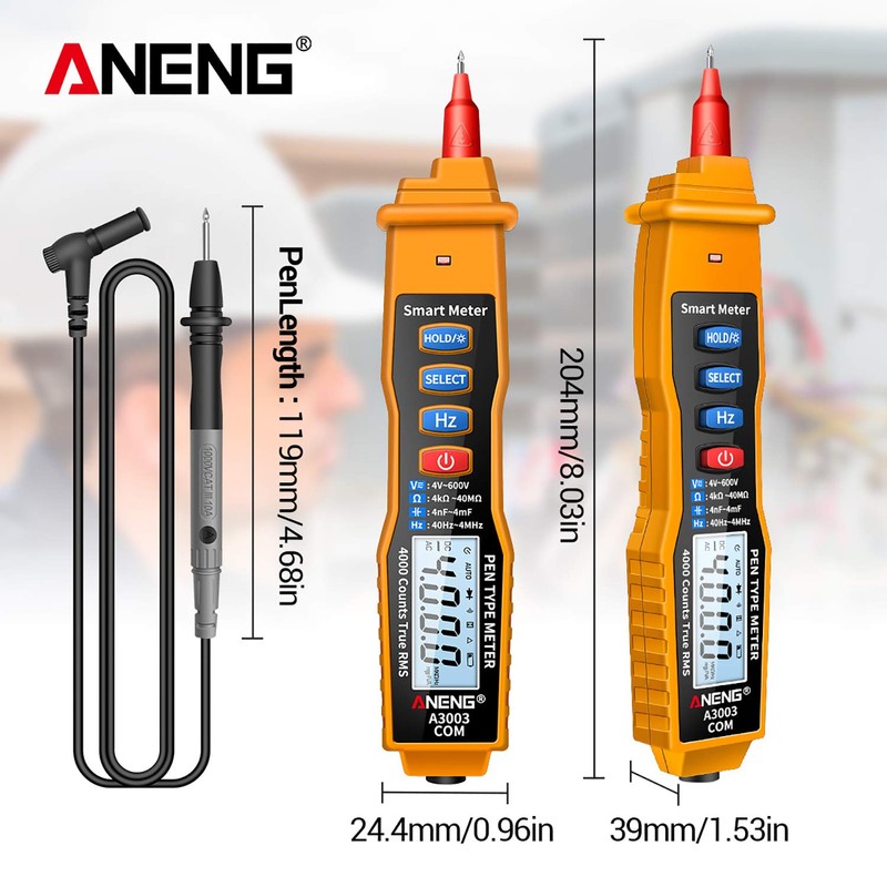 Digital Pen Multimeter NCV AC/DC Voltmeter Ohmmeter Resistance Capacitance Frequanecy