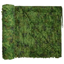 LOOGU Camo Netting, Camouflage Netting for Sunshade, Camping, Shooting and Hunting and Many More (13x16.5ft, 4Mx5M, Woodland Camo)