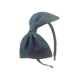 ClassExceed School Headband, Plaid bow headband, back to school, available in variety of school plaids (Plaid 79 Hunter Navy black, Regular)