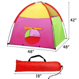 ATDAWN ATDAWN Kids Play Tent, Kids Pop Up Tent, Camping Playground, Indoor/Outdoor Children Playhouse for Boys and Girls, Rainbow Color