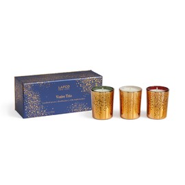 LAFCO New York Votive Trio 2024 Set - Absinthe Plum, Woodland Spruce, White Maple Bourbon - 1.9 oz Each - 60-Hour Burn Time - Reusable, Decorative Glass Vessel - Made in The USA