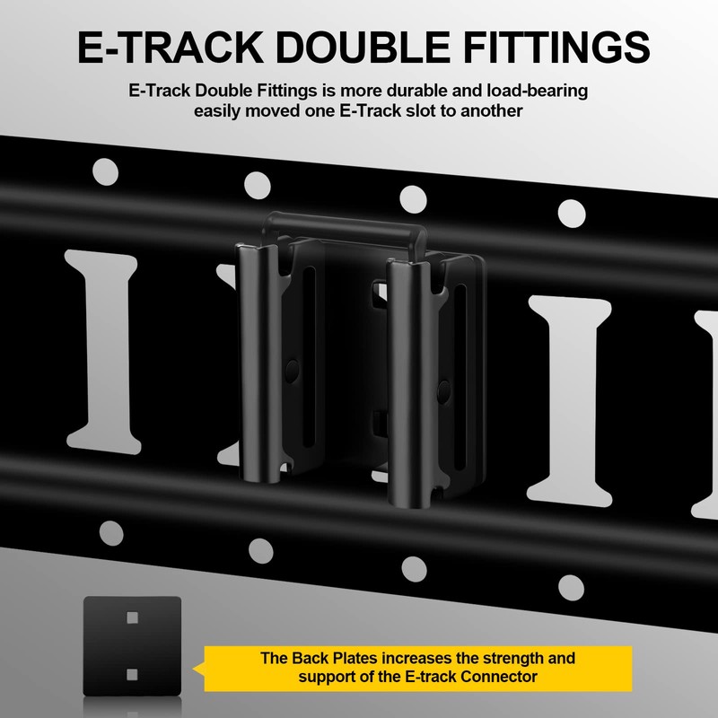 2 Pack E-Track Connector| E-Track Double Fittings for E Track