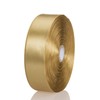 YASEO 1 Inch Champaign Gold Solid Satin Ribbon, 50 Yards