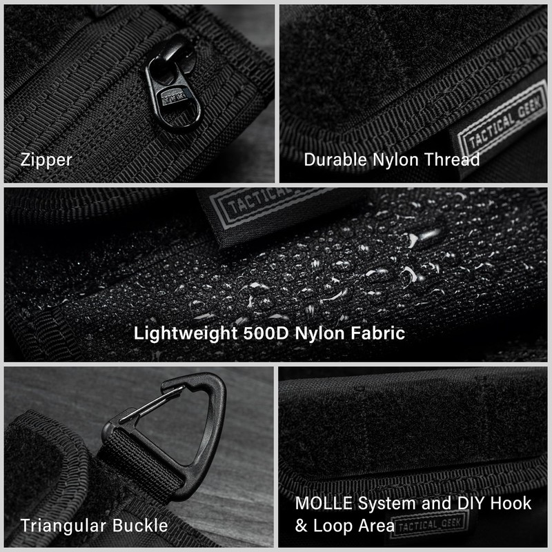 TACTICAL GEEK Storage A2 M EDC Pouch Organizer, Nylon Coin