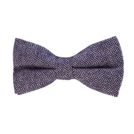 DonDon Men's Bow Tie 12 x 6 cm Checked Tied and Fully Adjustable Cotton in Tweed Style -
