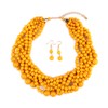 RIAH FASHION Braided Chunky Cluster Bead Bubble Statement Necklace -