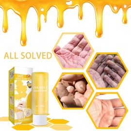 Máscara de Cera para Manos de Miel de 30 Ml, Máscara para el Cuidado de las Manos de Oro de 24 K Hidratante Hidratante Nutritiva Máscara para Manos con Lágrimas, Máscara de Cera para Manos Peel Off Pa