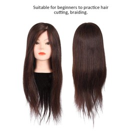 ZJchao Cabeza de Maniquí de Cosmetología, Entrenamiento de Peluquería Práctica de Peinado de Colores Peluca Cabeza de Maniquí Simulada con Cabello para Cortar Práctica de Trenzado