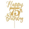 Decoración para tartas de 75 cumpleaños, decoraciones para tartas de