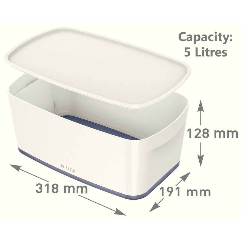 Leitz Small MyBox with Lid, Storage Box for Home and