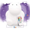 LumiPet Hippo Kids Night Light, Huggable Nursery Light for Baby