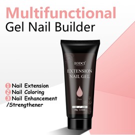 eodci Poly Nail Gel 60g Gel Builder for Nails, Natural Nude, Gel Nail Extension,Nail Strengthener Hard Gel Color Gel Multifunctional Long-Lasting and Easy to Use for DIY Salon Quality