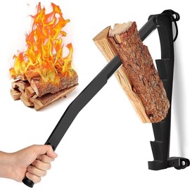 XDGGCSY Wall Mounted Kindling Splitter for Wood, Portable Metal Manual Fire Wood Kindling Splitter, Hand Sturdy Firewood Cutter, Heavy Duty Firewood Log Splitter Crackers Wedge for Indoor or Outdoor