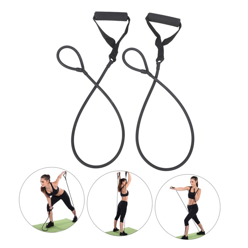 CORHAD 1 Pair Latex Resistance Band Pull Rope Foot-Operated Tension