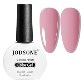JODSONE Cherry Pink Gel Nail Polish 10ml Soak Off Rose Pink Nail Polish Long Lasting Salon Quality Dusty Roses Nail Art for Women, Low Odor Need U V Lamp Curing
