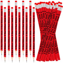 Fainne 72 Pcs Red Ribbon Week Pencils Bulk Red Ribbon Awareness Pencils for Students Teacher Drug Free Pencil with Erasers for Awareness Campaigns Supplies