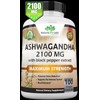 Organic Ashwagandha 2100mg - 100 Vegan Capsules - 100% Pure Organic