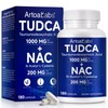 TUDCA Dietary Supplement Tauroursodeoxycholic Acid with 1000mg TUDCA and 200mg