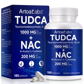 TUDCA Dietary Supplement Tauroursodeoxycholic Acid with 1000mg TUDCA and 200mg NAC to Support Liver, Digestion and General Wellbeing