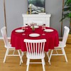 FOLINS&HOME Red Round Tablecloth 60 Inch Waterproof Heavy Duty Wrinkle