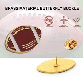 12 Pack Football Sports Enamel lapel Pin Bulk Rugby Chenille Letter Pins School Sports Pins For Student School Backpack Hat Decor Gifts