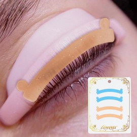 Lomansa Lash Lift Pads Eyelash Lift Ribbon Lash Lift Tool Silicone Pads Curlers Soft Stripes Flexible Silicone Perm Roller (Yellow Blue)