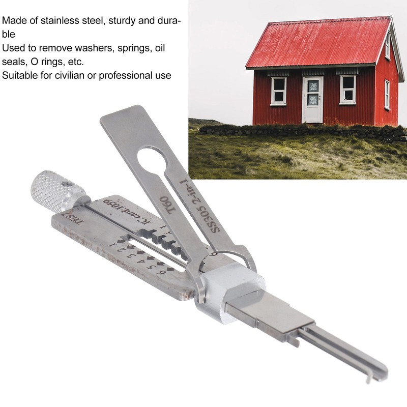 2 in 1 Decoder Tool Hook and Pickup Set Stainless