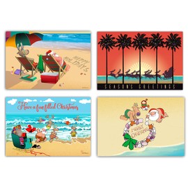 Stonehouse Collection Assorted Beach Christmas Postcards - 40 Holiday Beach Postcards - 4 x 6 Inch Postcards (Assorted)