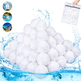 VAZILLIO Filter Balls 800 g Pool Filter Balls Replace 28.6 kg Filter Sand for Sand Filter Systems, Swimming Pool, Filter Pump, Aquarium Sand Filter (800G)