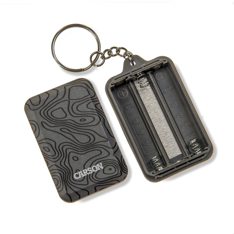 CARSON KL-10GY COB LED Keychain Flashlight with Stainless Steel Keyring,