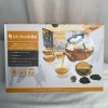 Kitchenkite 1000ml Glass Teapot Infuser with 4 Double Wall Glass