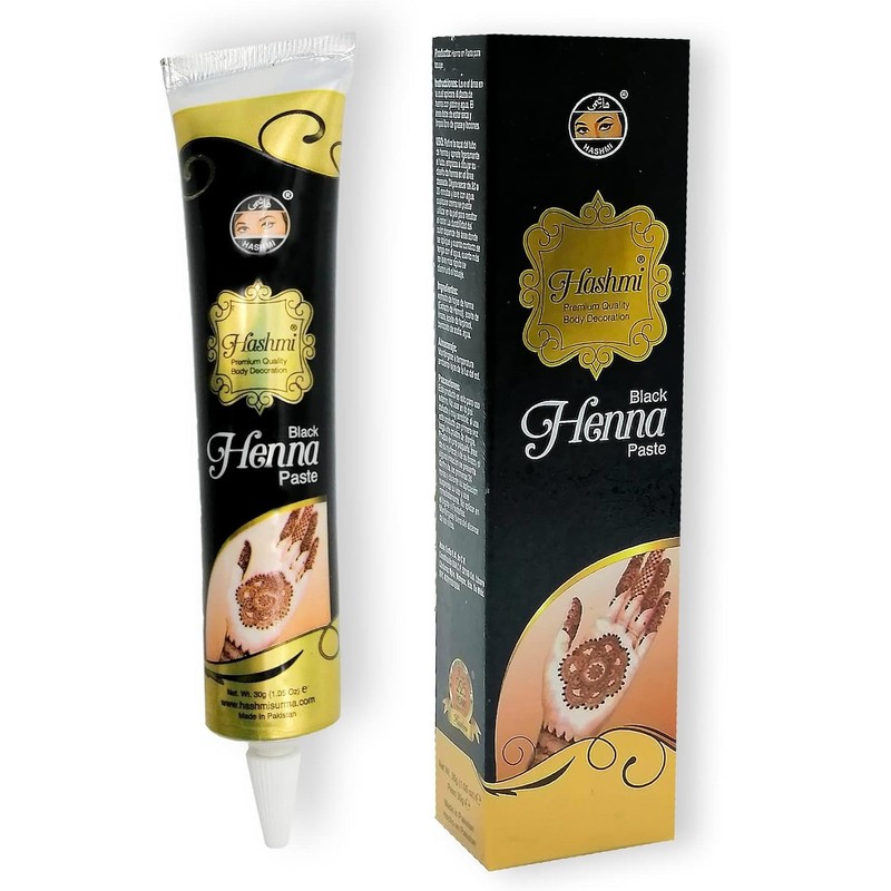 HENNA PARA TATUAJE HASHMI 1 PIEZA (Negro)