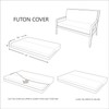 Full Size Armless Futon Covers - 100% Egyptian Cotton 600