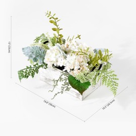 SAFAVIEH Home Collection Faux Artificial 13-inch Hydrangea Decorative Potted Arrangement