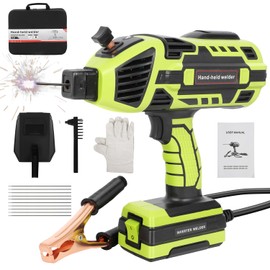 Handheld Welder Machine, 110V IGBT Inverter Portable Welding Machine with 6 Variable Current Adjustment 20-120Amp Welding Output Portable ARC Welder for 1/16"-1/8" Welding Rods (Green)