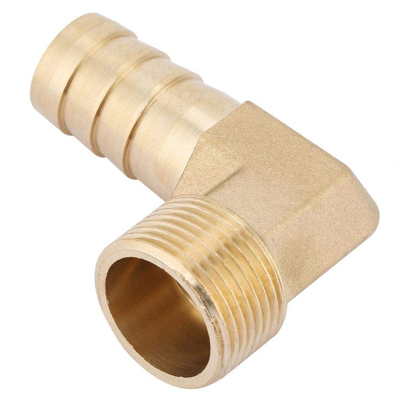 Hilitand 3/4" Brass Hose Barb, Fitting Elbow, 90 Degree Elbow