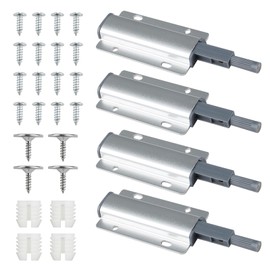 Push to Open Door Catches, Door Cabinet Magnetic Push Opener Catch Soft Close Magnets Door Catch Touch Open Door Closing Push Latches for Cupboard,Drawer,Wardrobe,and Closet Doors