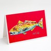 Caroline's Treasures Fish - Red Fish Alphonzo Greeting Cards Pack