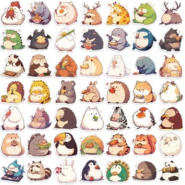 Plump Animal Stickers for Notebook Guitar Skateboards Laptops Water Bottles Bikes Luggage Computer Phone Hard Hat Car Birthday Party Decal Decoration