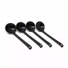 ASIAN HOME Black Melamine Japanese Long Handle Spoons for Ramen,